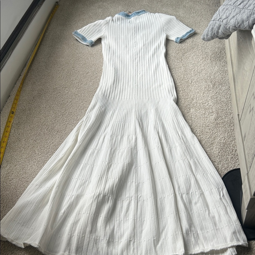 Sandro Alecia denim trim maxi dress - Picture 6 of 13